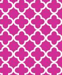 Quatrefoil Fuchsia Allover Fleece Fabric