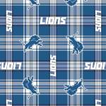 Detroit Lions new Plaid NFL Fleece Fabric