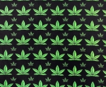 Marijuana Cannabis Leaves Fleece Fabric