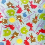 Animal Fun Blue Fleece Fabric	