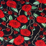 Red Roses Allover Fleece Fabric
