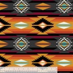 BLACK Trailhead Native American Fleece Fabric