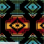 Windrunner Black Native American Fleece Fabric