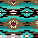 Raindance Teal Native American Fleece Fabric