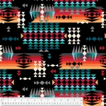 Mountain Pass Native Black Fleece Fabric