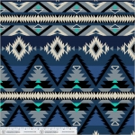 BLUE Raymi Native American Fleece Fabric