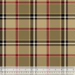 Camel London Plaid Fleece Fabric