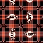 San Francisco Giants Plaid MLB Fleece Fabric