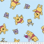Disney Winnie the Pooh Blue Fleece Fabric