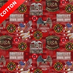 Fire Department Fear Over Freedom Cotton Fabric