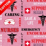 Nurses Emergency Support Medical Cotton Fabric
