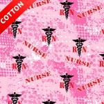 Medical RN Nurses Cotton Fabric