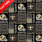 New Orleans Saints Blocks NFL Cotton Fabric