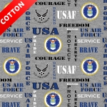 United States Air Force Heather Cotton Fabric