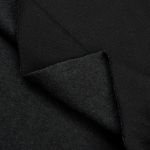 Black Polyester Sweatshirt Fleece Fabric