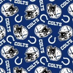 Indianapolis Colts Allovers NFL Fleece Fabric