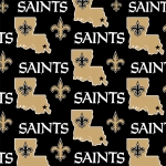 New Orleans Saints Allovers NFL Fleece Fabric