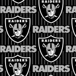 Oakland Raiders Allovers NFL Fleece Fabric