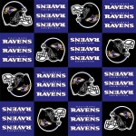 Baltimore Ravens Blocks NFL Fleece Fabric