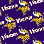 Minnesota Vikings Allover NFL Fleece Fabric