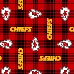 Kansas City Chiefs Plaids NFL Fleece Fabric