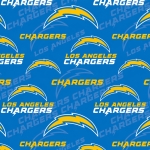 Los Angeles Chargers Allover NFL Fleece Fabric