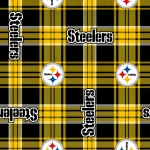 Pittsburgh Steelers Plaids NFL Fleece Fabric