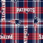 New England Patriots Plaid NFL Fleece Fabric
