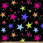 Colorful Night Stars Fleece Fabric