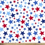 Patriotic Stars Fleece Fabric